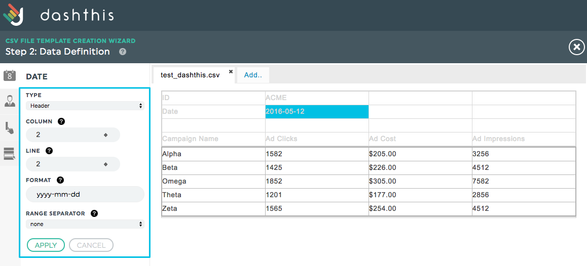 CSV - Date